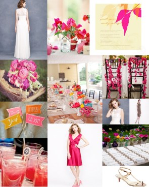 Pink and Orange, J.Crew Bridal Attire